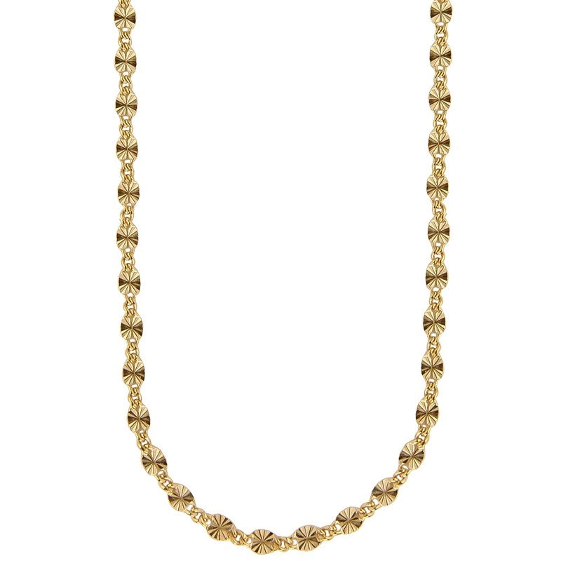 Stella halskæde fra Jeberg Jewellery i forgyldt sølv 42–46 cm